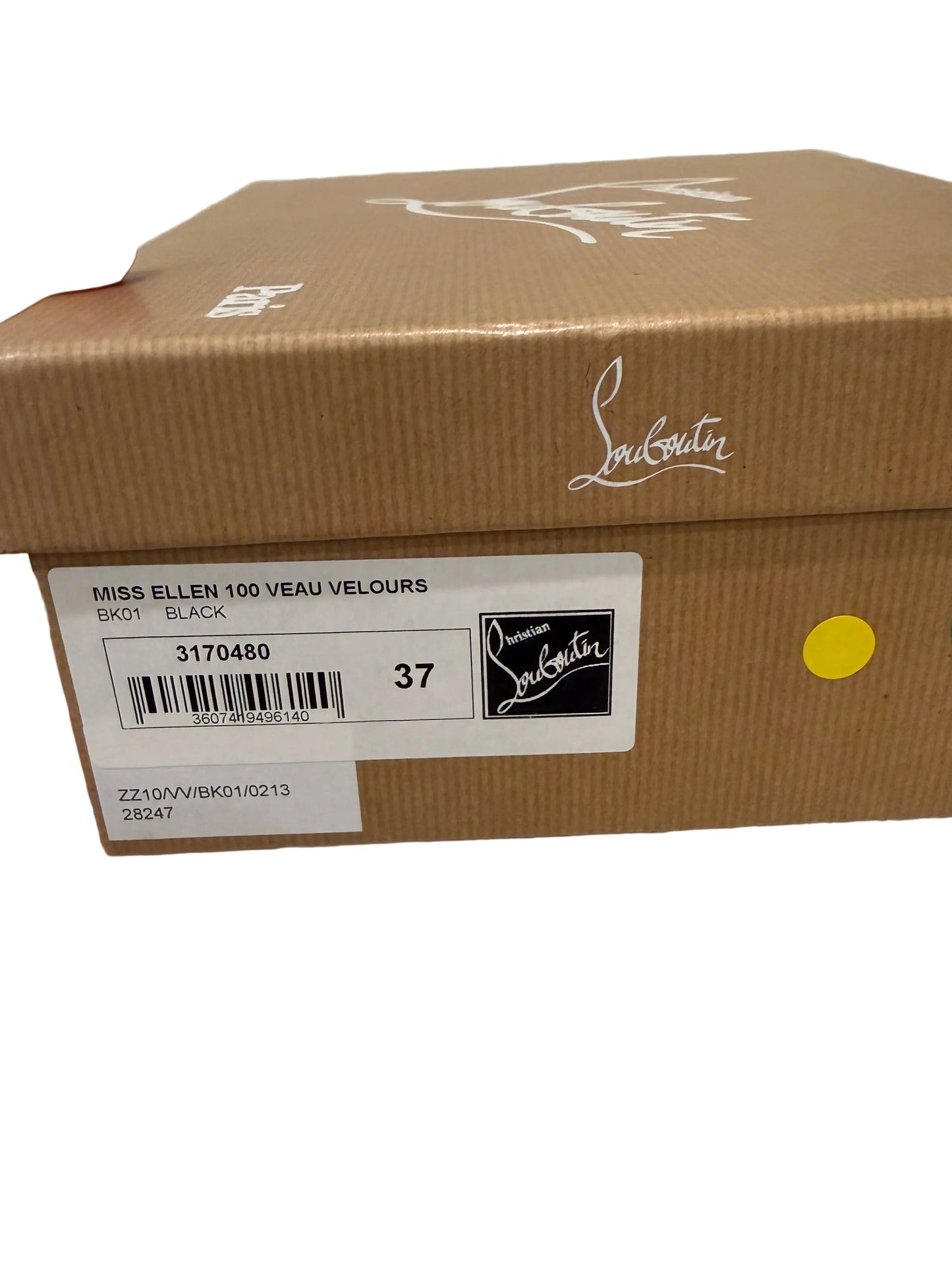 Christian Louboutin “Miss Ellen” 100 Black Suede Heels