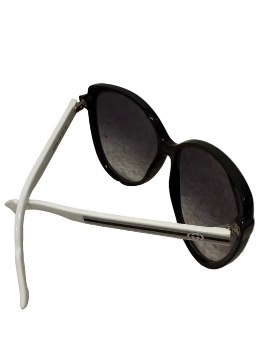Gucci Oversized Black & White Sunglasses
