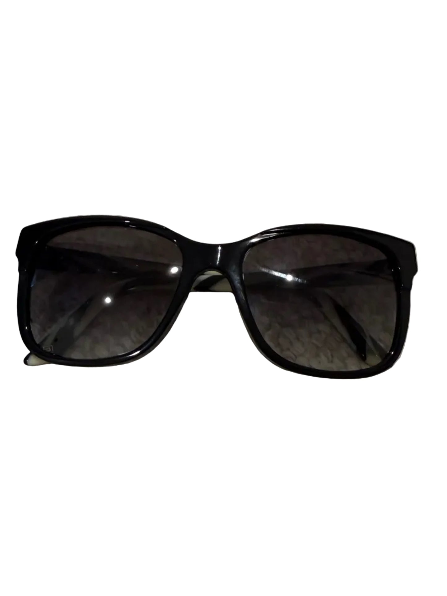 Versace Oversized Black Sunglasses with Marble Arms