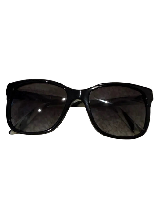 Versace Oversized Black Sunglasses with Marble Arms