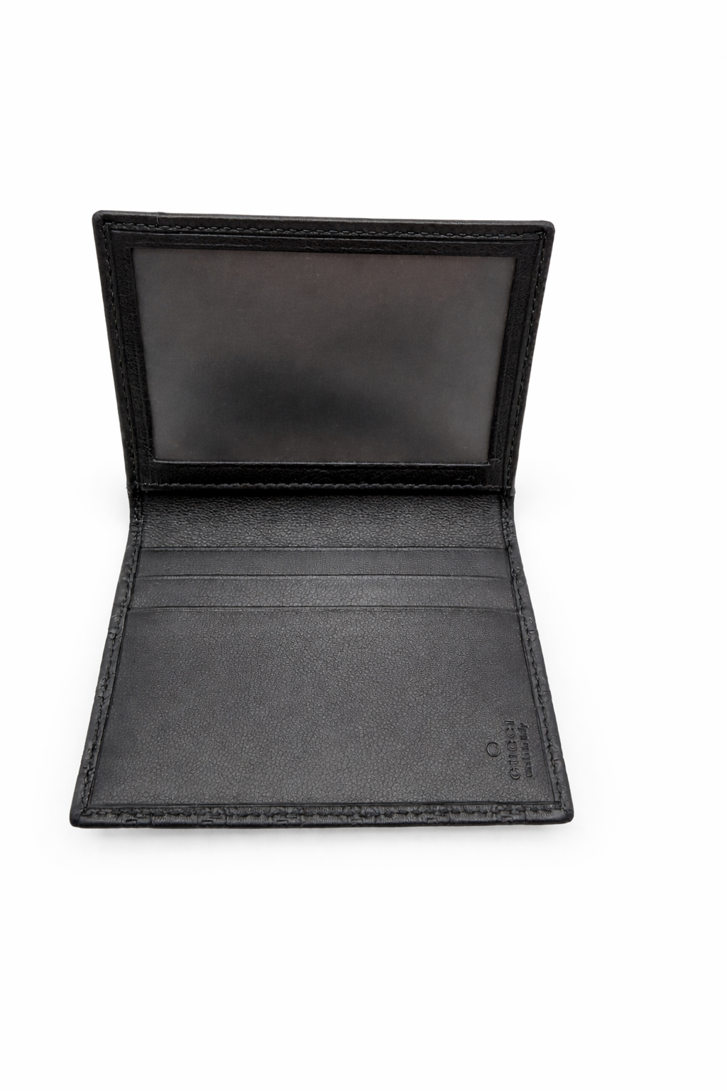 Gucci Black Leather GG Cardholder / ID Wallet