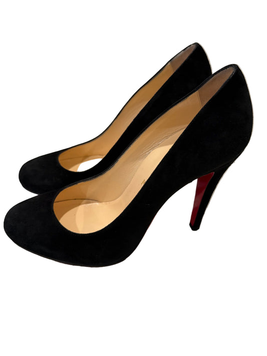 Christian Louboutin Black Suede Pumps – Red Sole