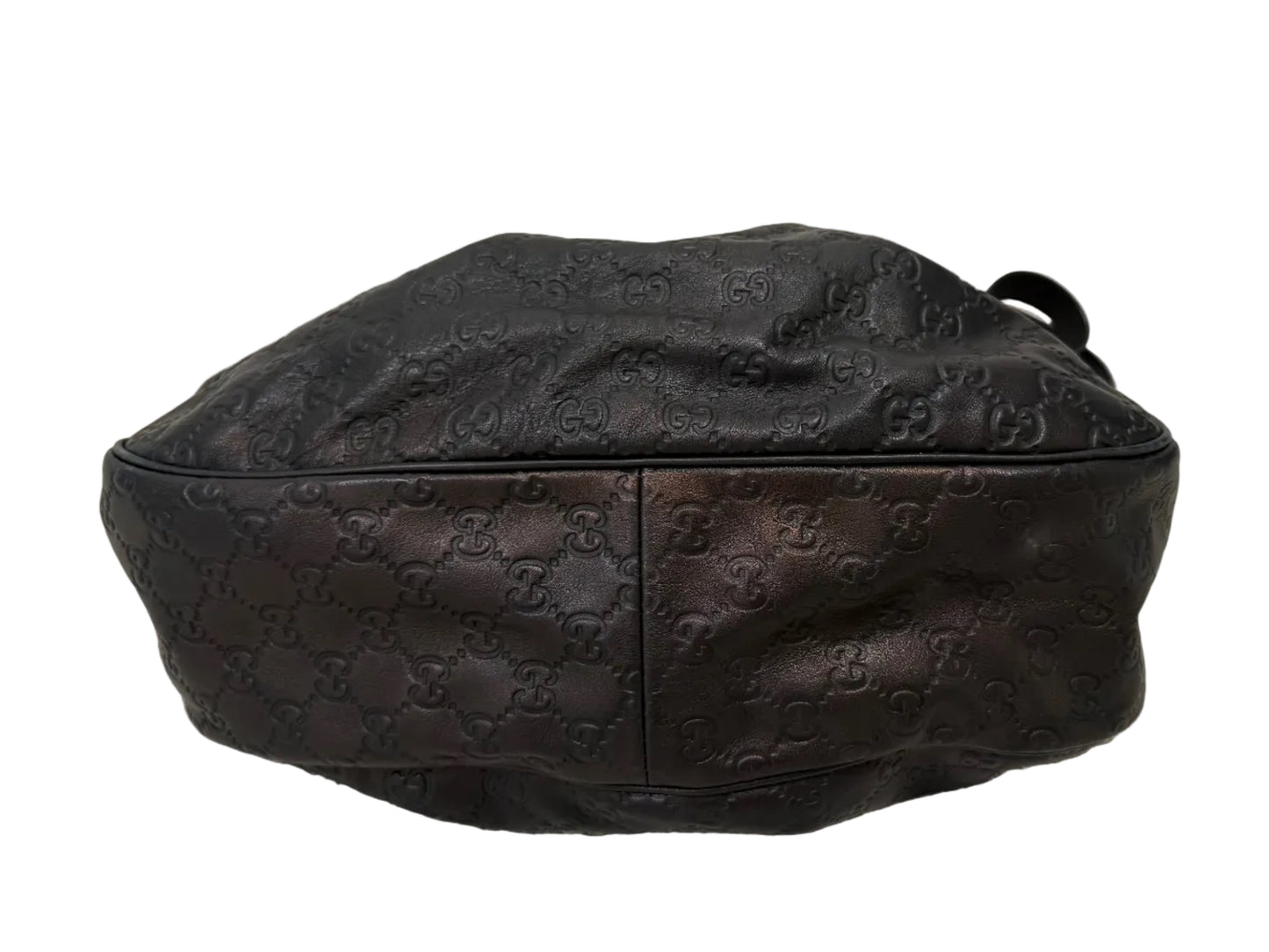 Gucci Guccissima Leather Shoulder Bag – Black