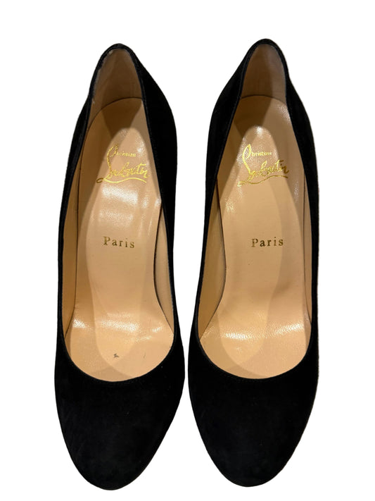 Christian Louboutin Black Suede Pumps – Red Sole