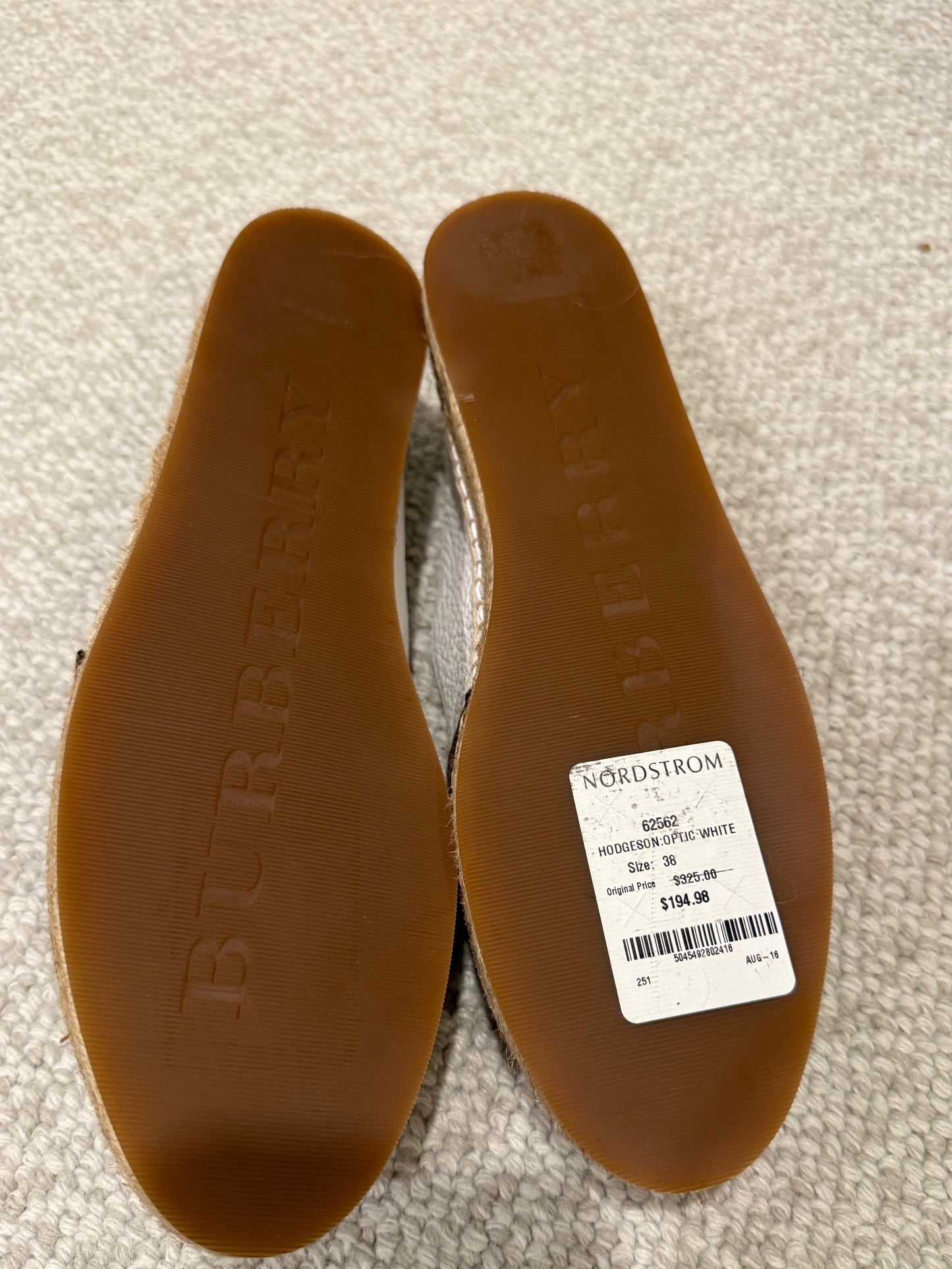 Burberry Check Espadrille Flats