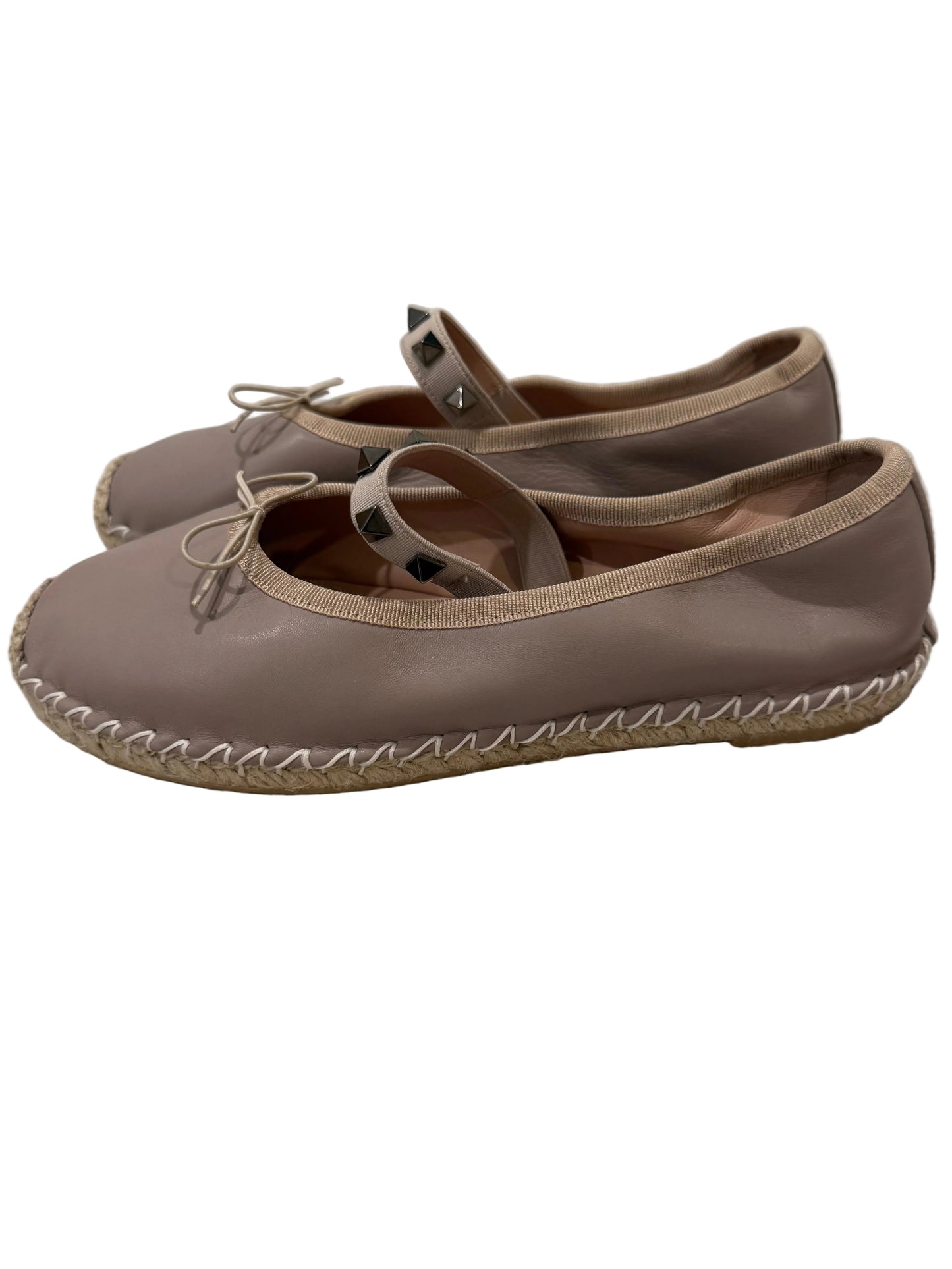 Valentino Rockstud Espadrille Ballerina Flats