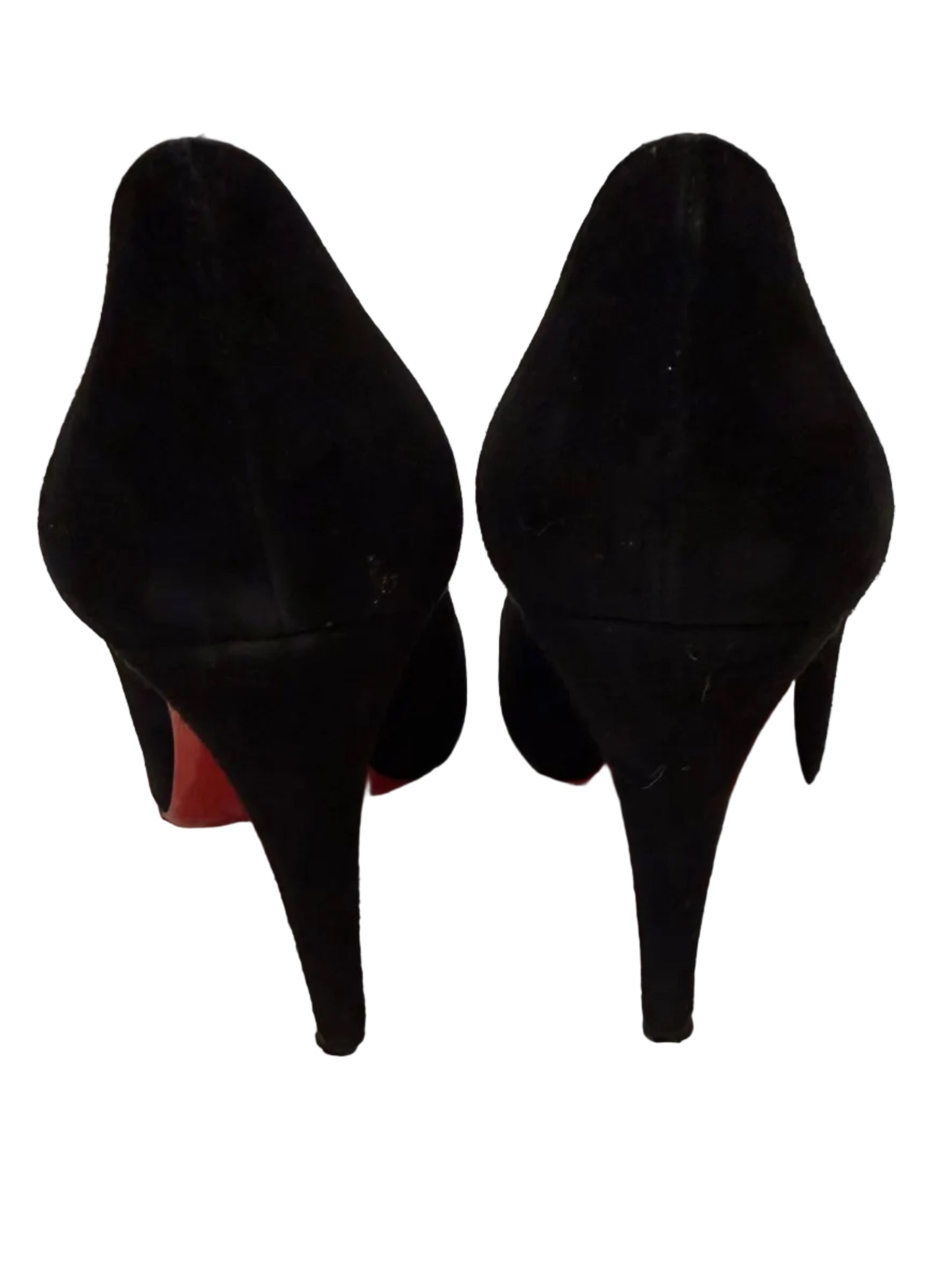 Christian Louboutin Black Suede Pumps – Red Sole