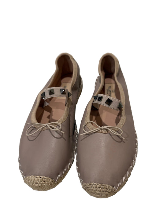 Valentino Rockstud Espadrille Ballerina Flats