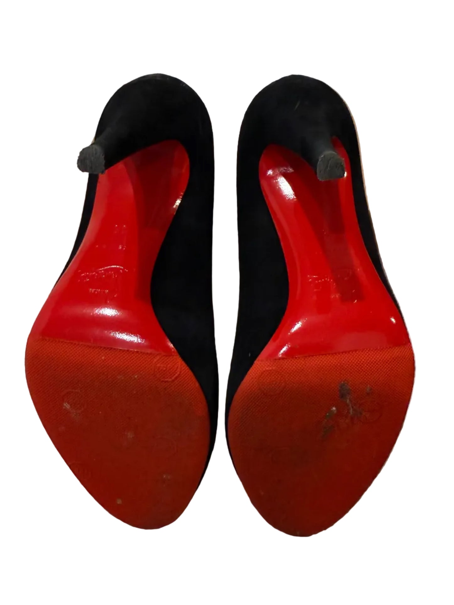 Christian Louboutin Black Suede Pumps – Red Sole