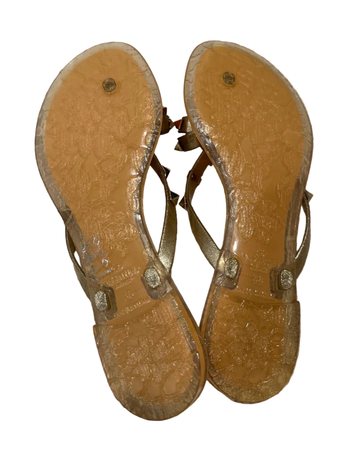 Valentino Garavani Rockstud Jelly Sandals – Gold