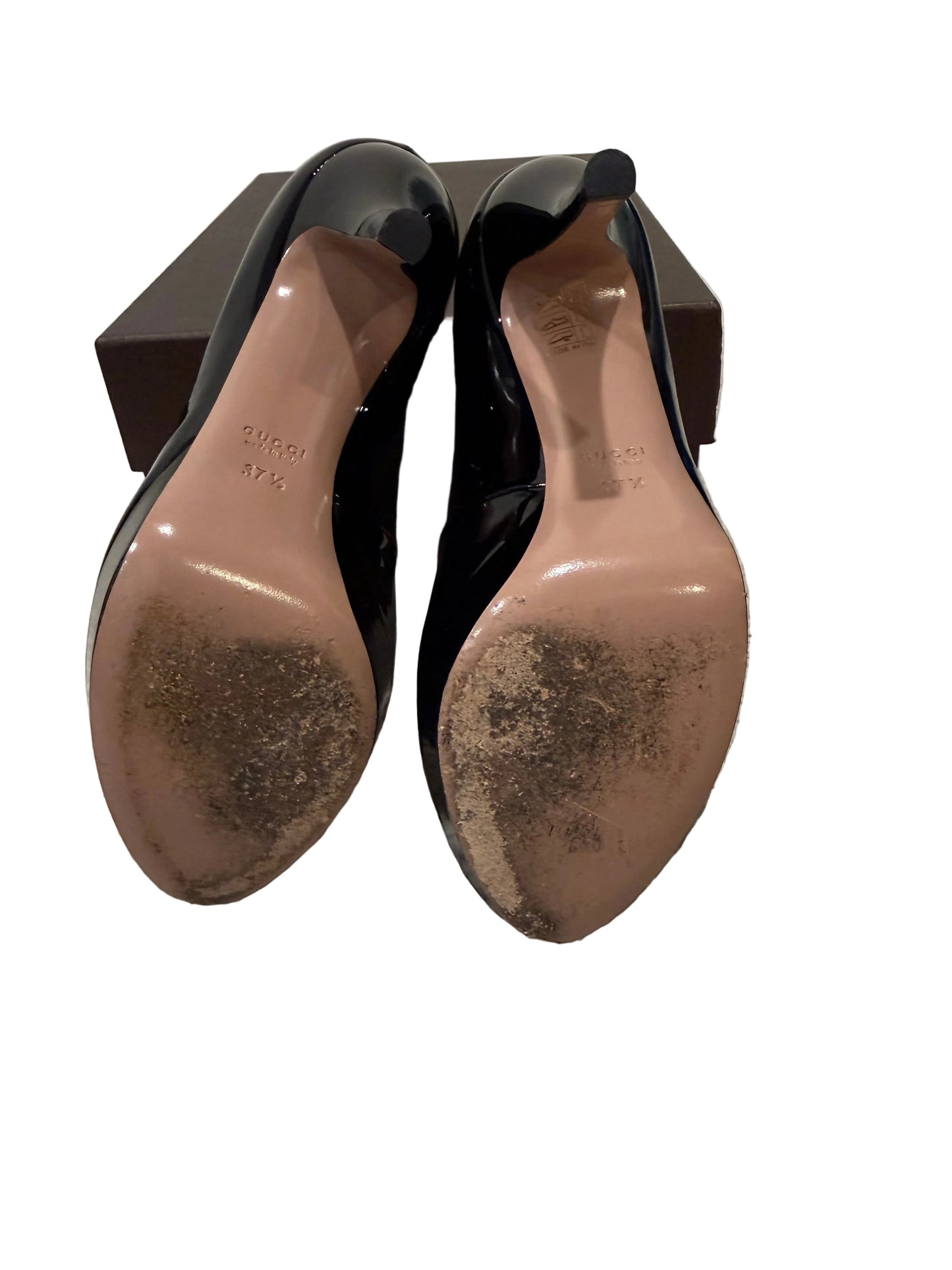 Gucci Black Patent Leather Mary Jane Heels